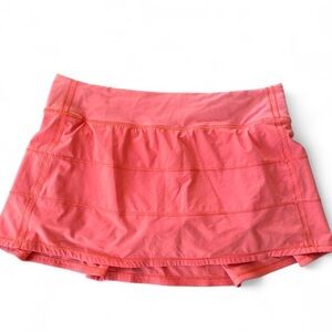Lululemon Pace Rival Mid-rise athletic mini skirt orange women’s 10 Large
